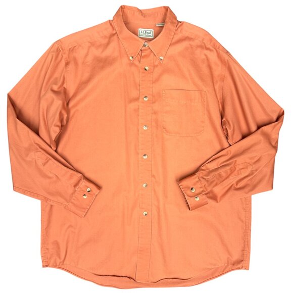 Men's L.L. BEAN Collared Button Down Long Sleeve‎ Shirt | Size L - Picture 1 of 6
